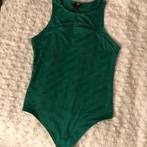 Green bodysuit from express